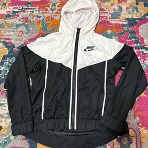 Nike Women's Black and White Windbreaker Jacket